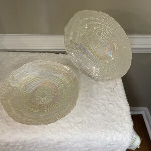Iridescent Ice Glass Dish